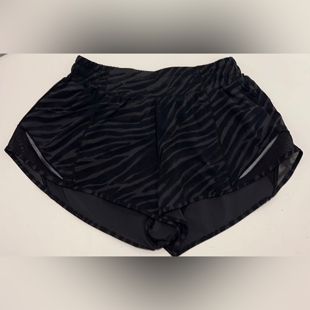 lululemon athletica Black Zebra Print Athletic Shorts